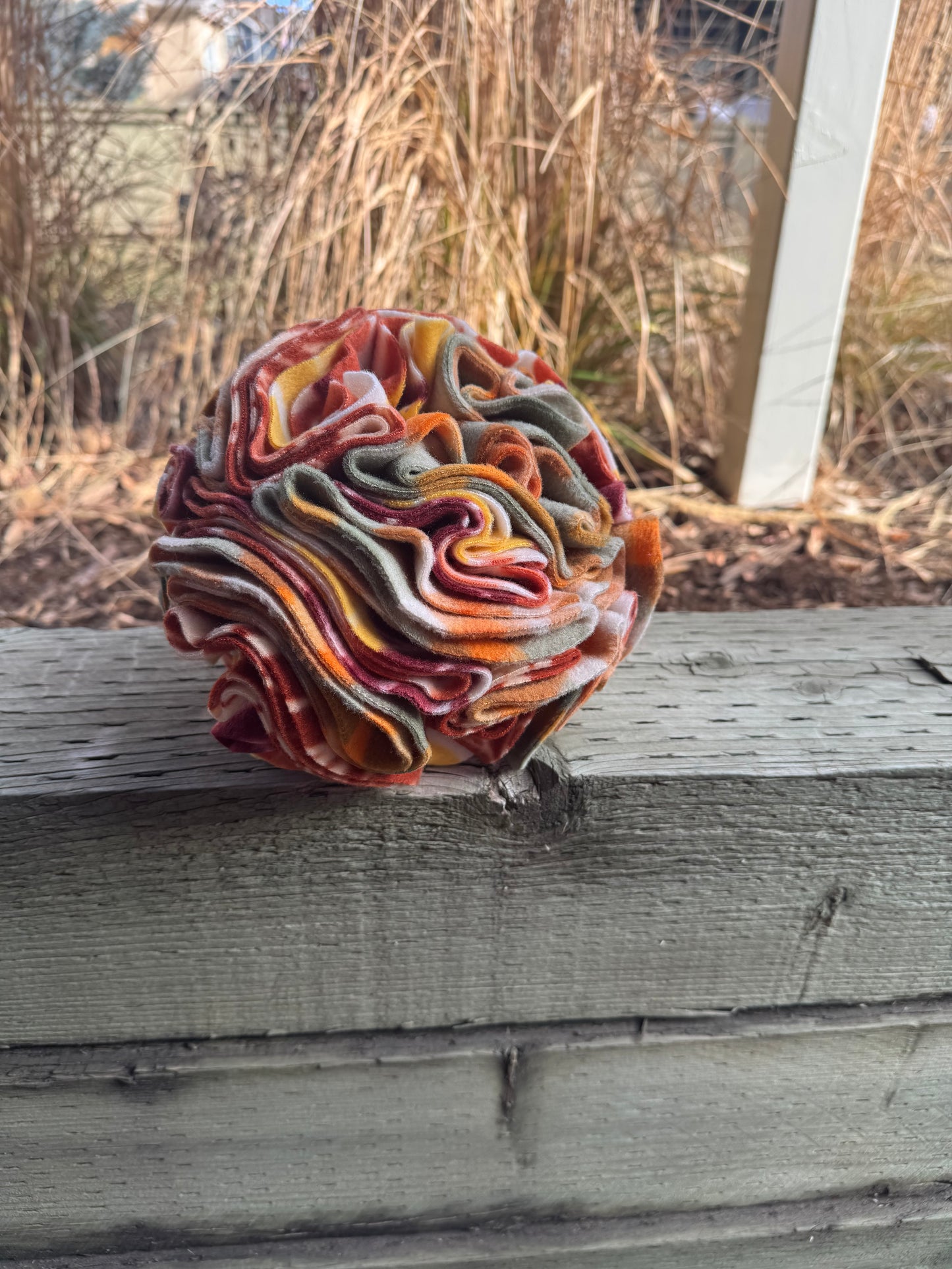 Fall flannel snuffle ball